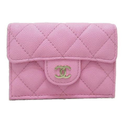 chanel trifold wallet pink|Chanel classic small wallet.